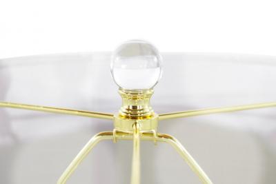 Sleek Glass and Brass Table Lamp