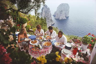 Slim Aarons Dining Al Fresco On Capri