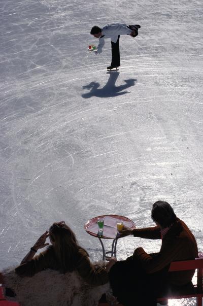 Slim Aarons Skating Waiter
