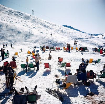 Slim Aarons Skiers At Verbier