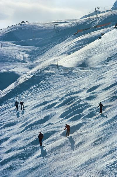 Slim Aarons Skiing At St Moritz