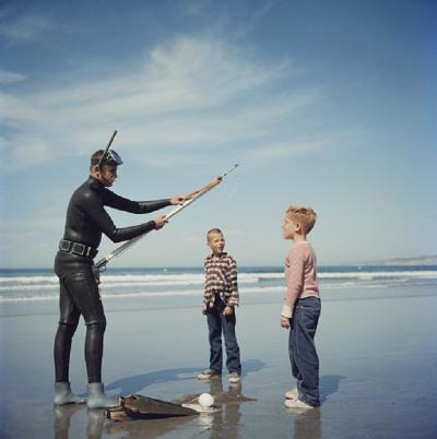 Slim Aarons Spear Fishing In San Diego