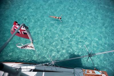 Slim Aarons Swimming In Bermuda