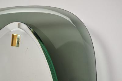 Slim Colored Glass Mirror Italy 1960s