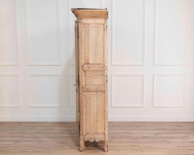 Small 18th Century Louis XV Period Curved Cabinet in Bleached Oak France