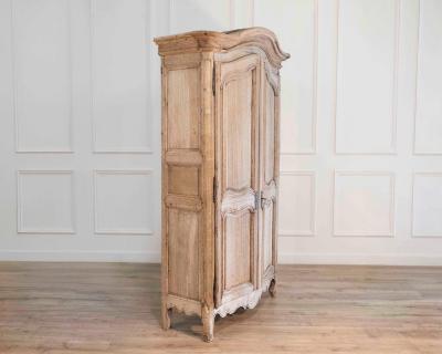 Small 18th Century Louis XV Period Curved Cabinet in Bleached Oak France