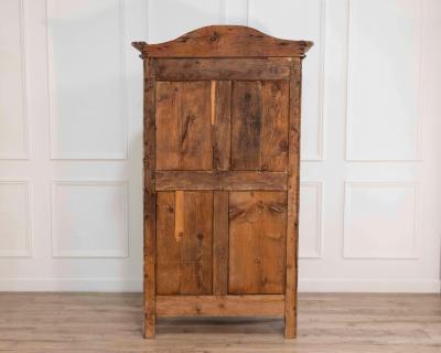 Small 18th Century Louis XV Period Curved Cabinet in Bleached Oak France