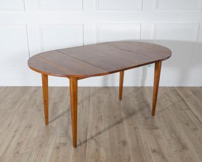 Small 19th Century French Walnut Extension Dining Table with One Leaf