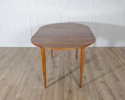 Small 19th Century French Walnut Extension Dining Table with One Leaf