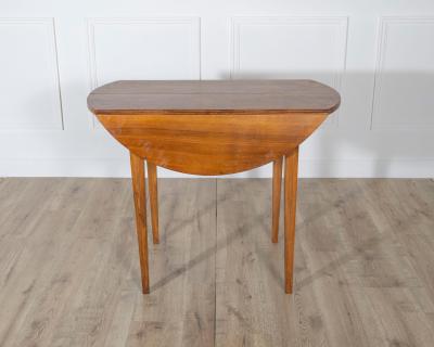 Small 19th Century French Walnut Extension Dining Table with One Leaf