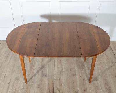 Small 19th Century French Walnut Extension Dining Table with One Leaf