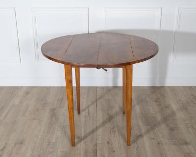 Small 19th Century French Walnut Extension Dining Table with One Leaf