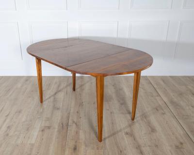 Small 19th Century French Walnut Extension Dining Table with One Leaf