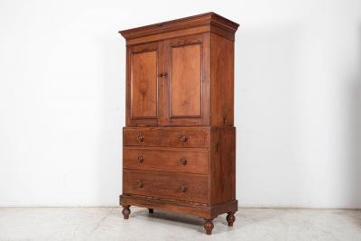 Small 19thC English Pine Linen Press
