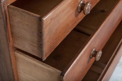 Small 19thC English Pine Linen Press