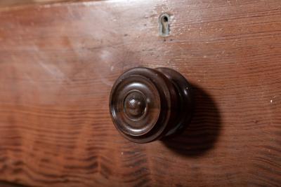 Small 19thC English Pine Linen Press