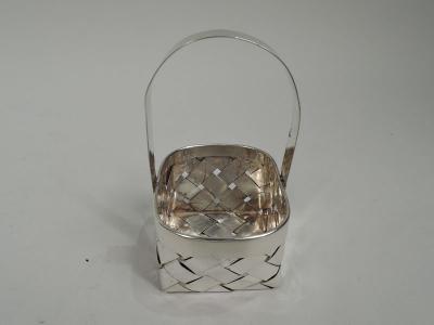 Small American Midcentury Modern Sterling Silver Basket