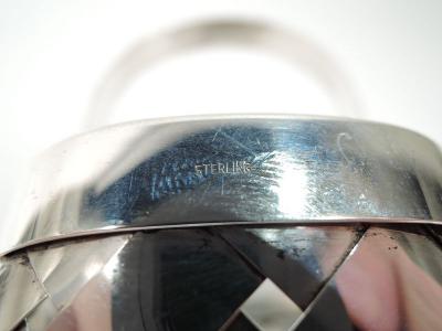 Small American Midcentury Modern Sterling Silver Basket