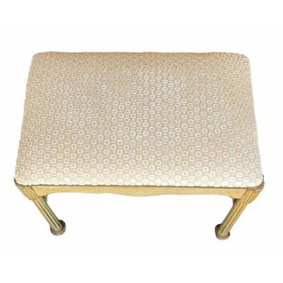 Small Antique French Painted Vanity Bench