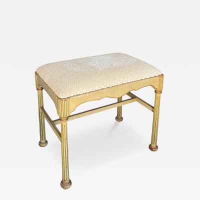 Small Antique French Painted Vanity Bench