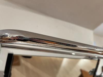 Small Art Deco Coat Rack with Mirror Chromed Steeltube France circa 1930