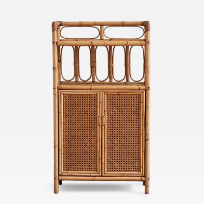Small Bamboo and Vienna Straw Cabinet 1970s