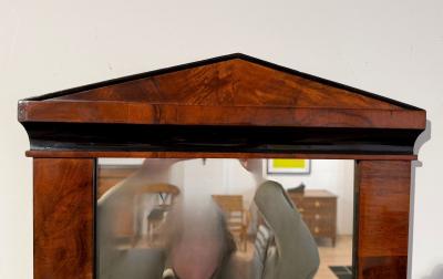 Small Biedermeier Wall Mirror Walnut Veneer Ebonized Austria circa 1820