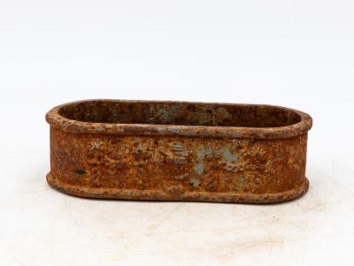 Small Cast Iron Oval Planter France Early 20th C 