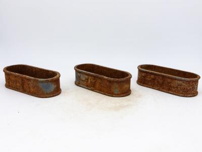 Small Cast Iron Oval Planter France Early 20th C 