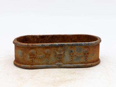 Small Cast Iron Oval Planter France Early 20th C 