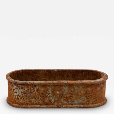 Small Cast Iron Oval Planter France Early 20th C 