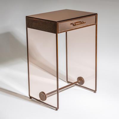 Small Desk with Glass Sides Italy Mid 20th Century
