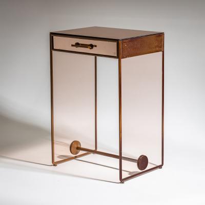 Small Desk with Glass Sides Italy Mid 20th Century