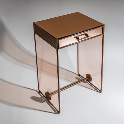 Small Desk with Glass Sides Italy Mid 20th Century