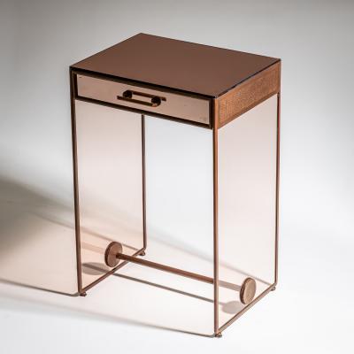 Small Desk with Glass Sides Italy Mid 20th Century