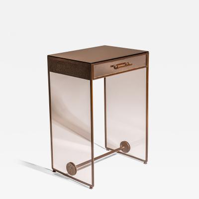 Small Desk with Glass Sides Italy Mid 20th Century