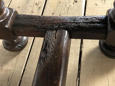 Small Dutch Baroque 17th Century Oak Draw leaf Center table