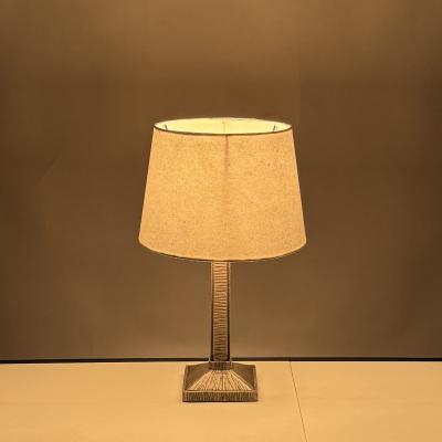 Small French Art Deco Wrought Iron Lamp by Henri Fournet