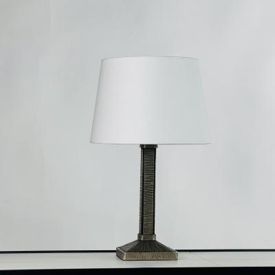 Small French Art Deco Wrought Iron Lamp by Henri Fournet