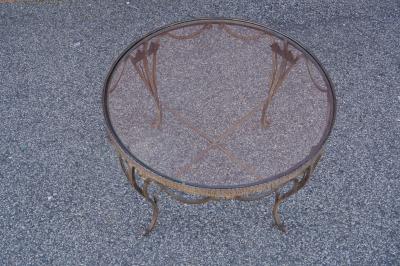 Small Handcrafted Wrought Iron Coffee Table