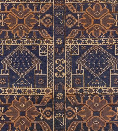 Small Handwoven Wool Baluch Accent Rug