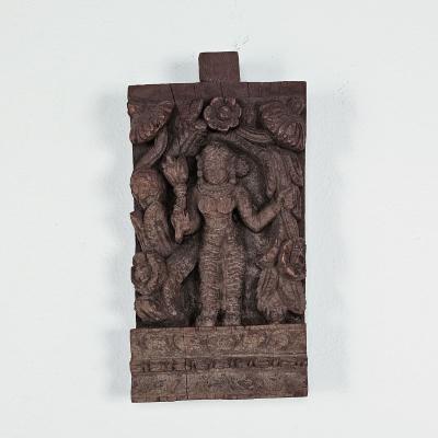 Small Indian 19th Century Sandalwood Carving of Goddess