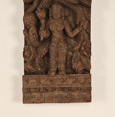 Small Indian 19th Century Sandalwood Carving of Goddess