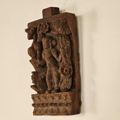 Small Indian 19th Century Sandalwood Carving of Goddess