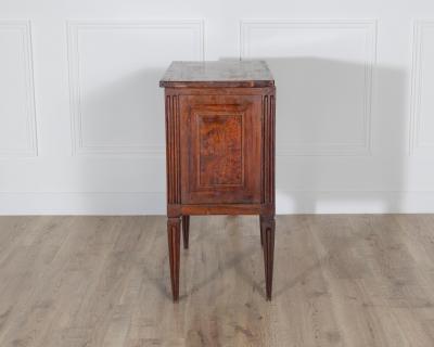 Small Italian Walnut Chest of Drawers with Two Drawers Late 18th Early 19th Cen