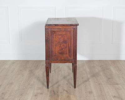 Small Italian Walnut Chest of Drawers with Two Drawers Late 18th Early 19th Cen