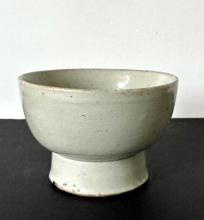 Small Korean White Ceramic Stem Bowl Joseon Dynasty