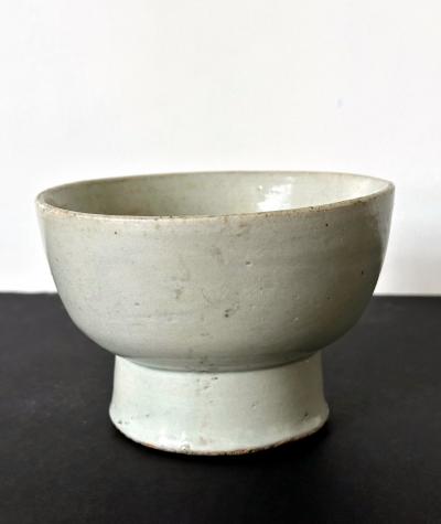 Small Korean White Ceramic Stem Bowl Joseon Dynasty
