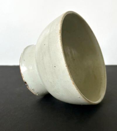 Small Korean White Ceramic Stem Bowl Joseon Dynasty