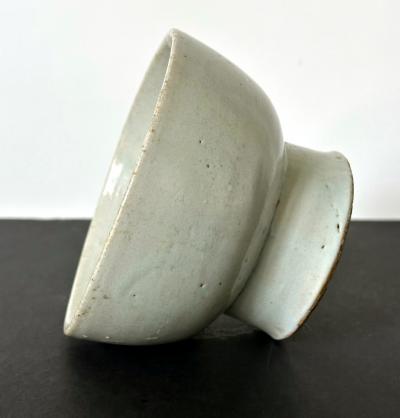 Small Korean White Ceramic Stem Bowl Joseon Dynasty